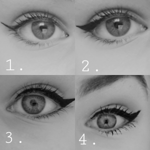 In vier Schritte zum perfekten Winged Eyeliner.